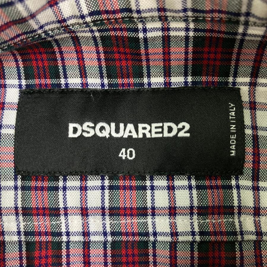 DSQUARED2 ディースクエアード 72DL047447567 半袖シャツ チェック柄 