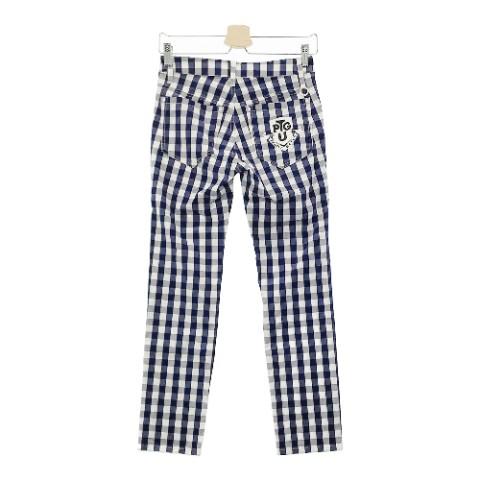 M 秋冬パーリーゲイツレディースドット柄ストレッチロングパンツ