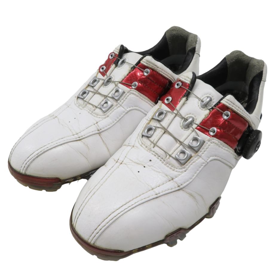 ジェネム008ボア）Mizuno ゴルフシューズ 【25.5 EE】白☓赤 MIZUNO