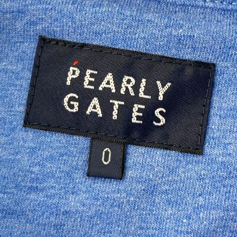 PEARLY GATES パーリーゲイツ 055-0160446 半袖ポロシャツ ニコ 総柄 ブルー系 0 ゴルフウェア レディースの画像
