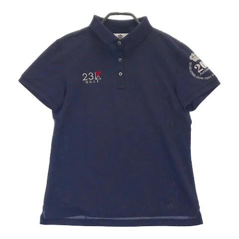 23区GOLF ニジュウサンクゴルフ 488445 20th 半袖ポロシャツ ネイビー