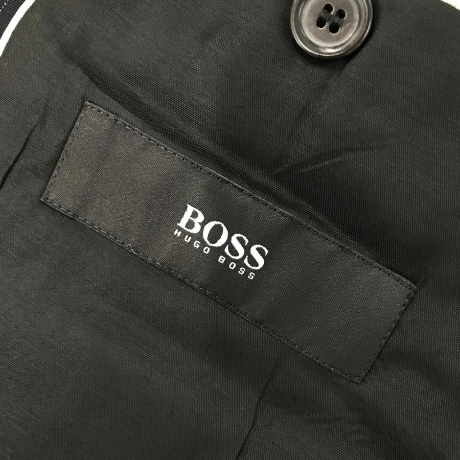 ヒューゴボス セットアップ 46 ブラック ストライプ HUGO BOSS ヒューゴボス スーツ セットアップ ストライプ柄