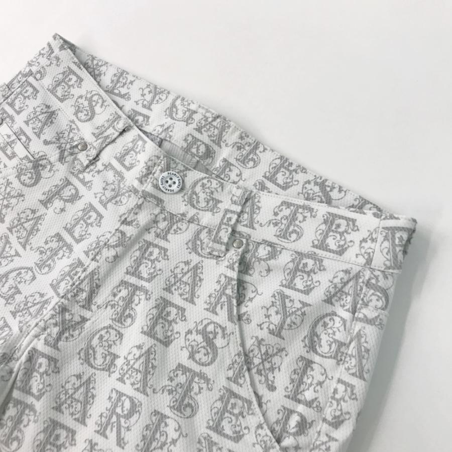 PEARLY GATES パーリーゲイツ 2022年モデル ストレッチ パンツ 総柄 ホワイト系 1 ゴルフウェア レディースの画像