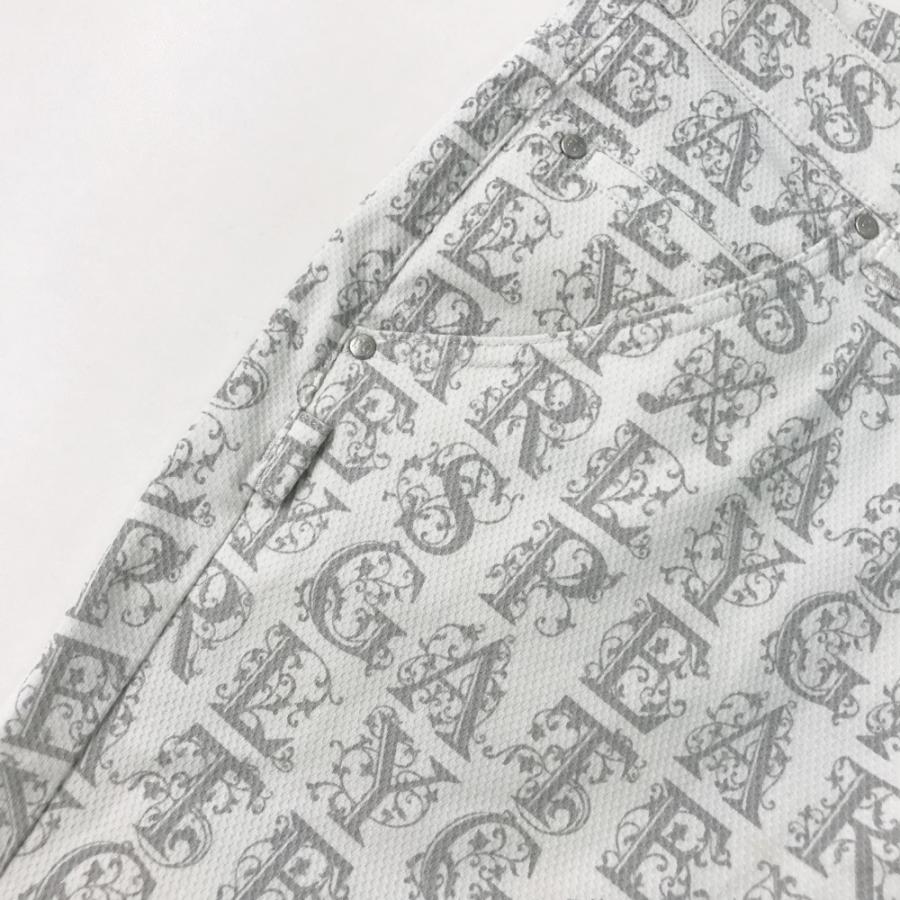 PEARLY GATES パーリーゲイツ 2022年モデル ストレッチ パンツ 総柄 ホワイト系 1 ゴルフウェア レディースの画像