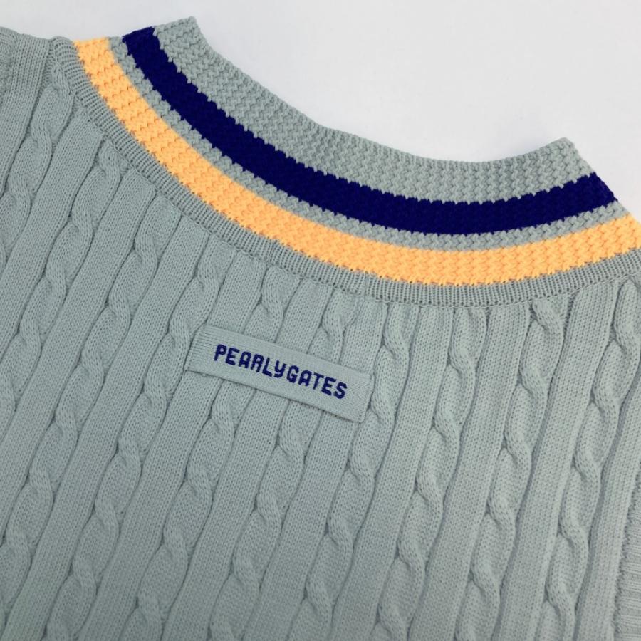 PEARLY GATES パーリーゲイツ Vネック ニットベスト グレー系 0