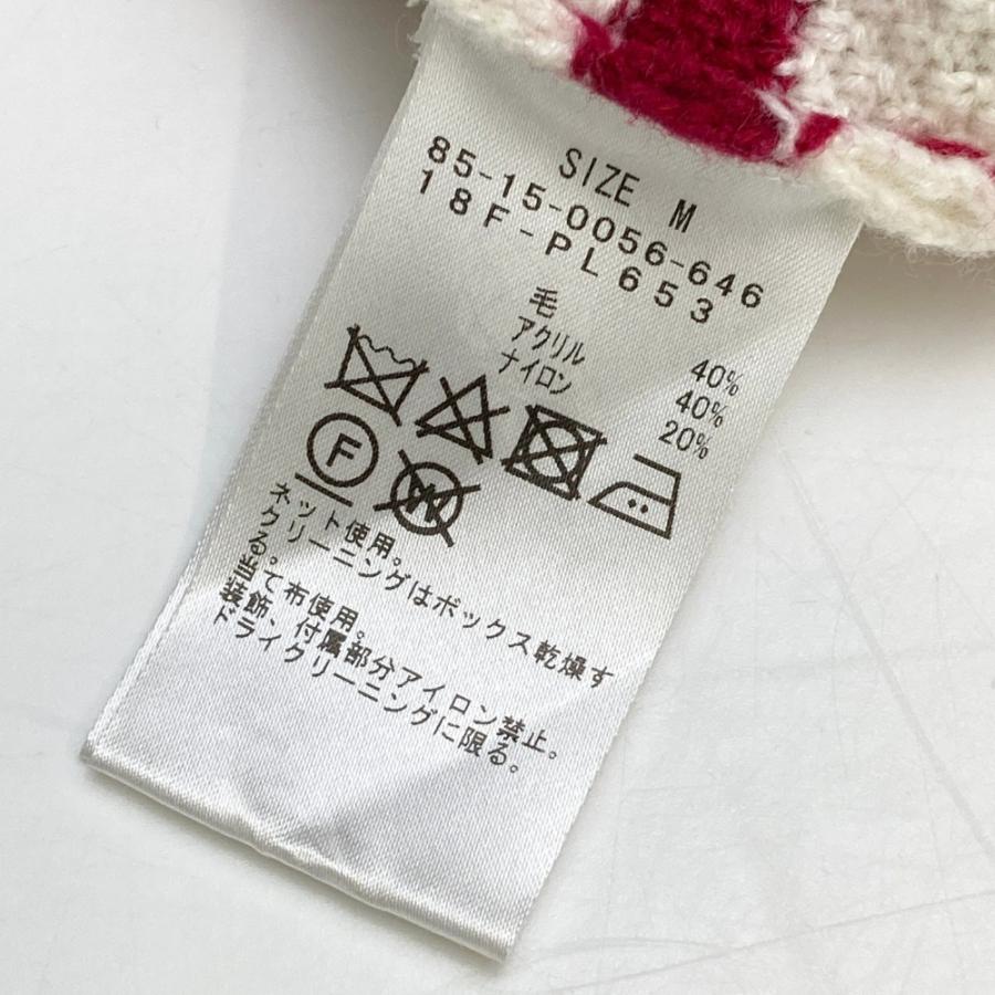 BEAMS GOLF ビームスゴルフ  ウール混 ニットセーター ボーダー柄 ホワイト系 M ゴルフウェア レディース_4
