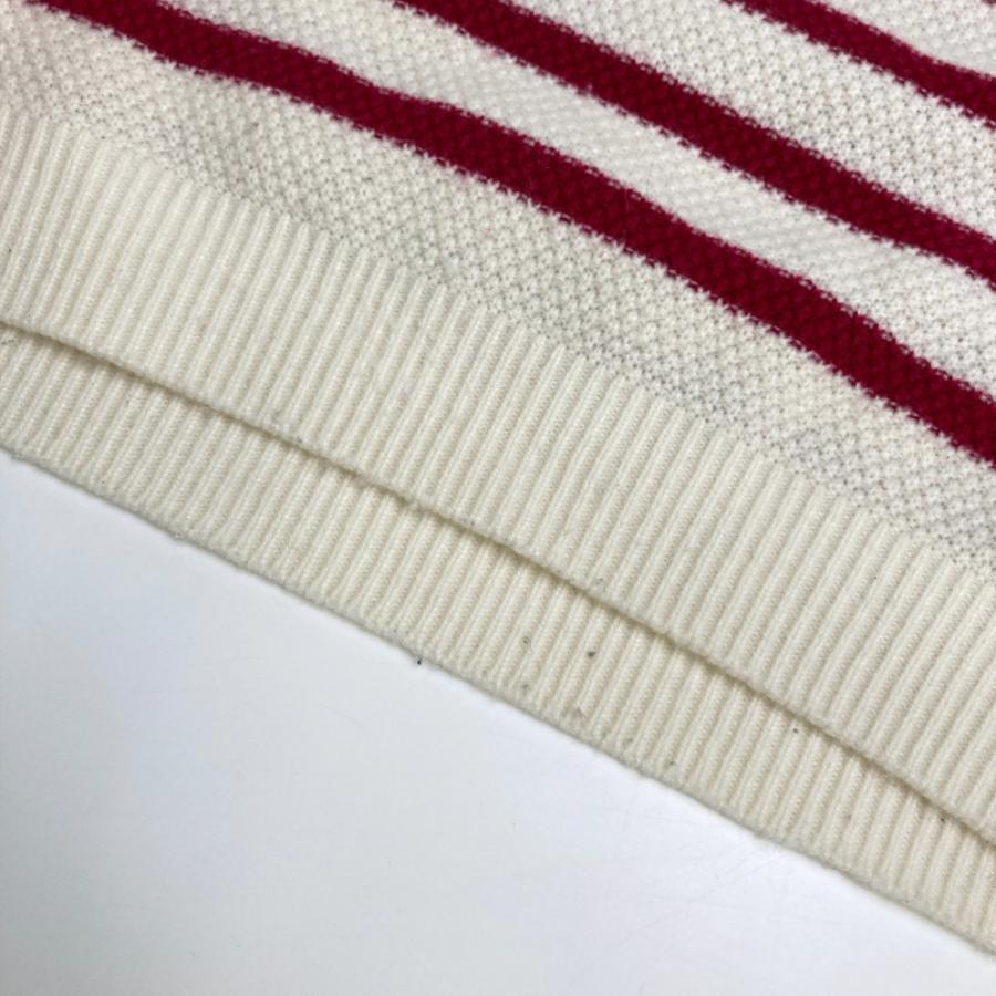 BEAMS GOLF ビームスゴルフ  ウール混 ニットセーター ボーダー柄 ホワイト系 M ゴルフウェア レディース_7