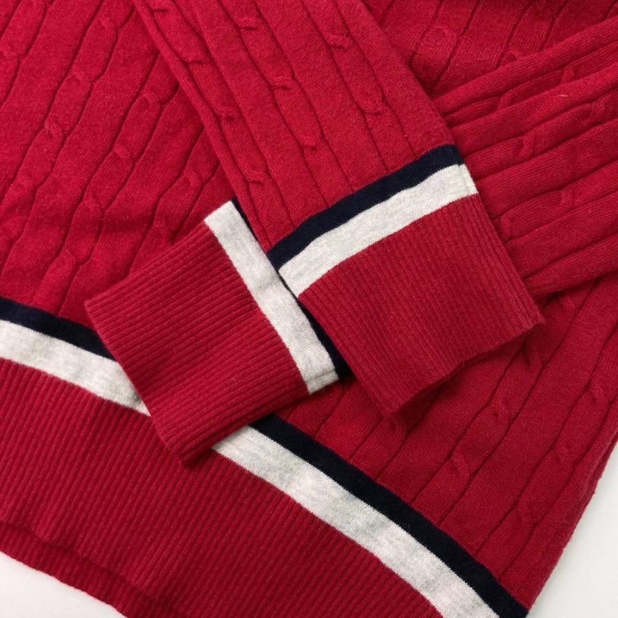 ZOY（ゾーイ） Vネックニットセーター カシミヤ混 レッド系 36 ゴルフ 