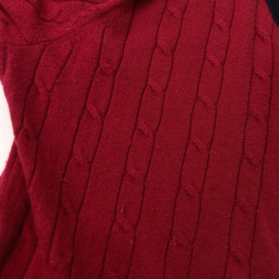 ZOY（ゾーイ） Vネックニットセーター カシミヤ混 レッド系 36 ゴルフ 