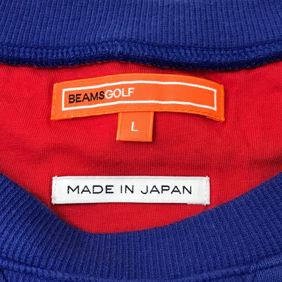 BEAMS GOLF ビームスゴルフ  クルーネック スウェット ベスト  ブルー系 L ゴルフウェア メンズ_5