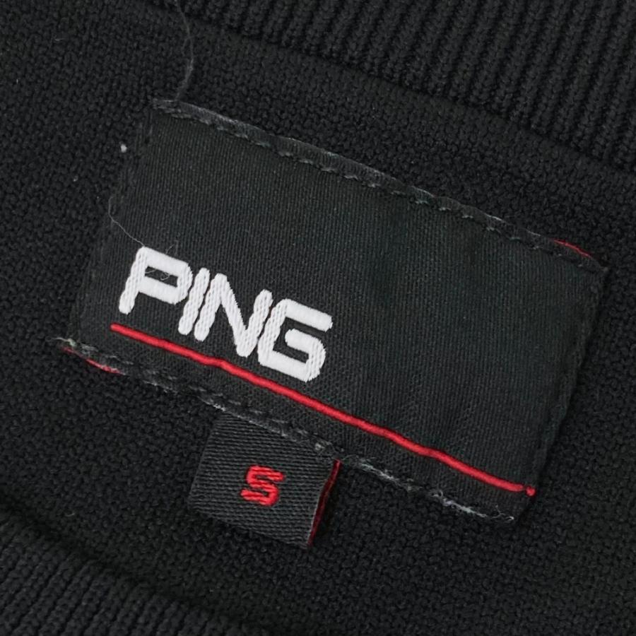 PING ピン  ニットセーター 総柄 ブラック系 S ゴルフウェア レディース_4