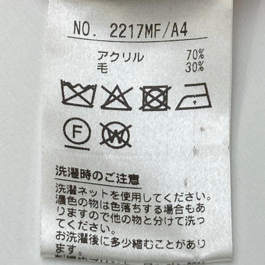 and per se（アンパスィ） 長袖ニットセーター 柄切替 オレンジ系 L