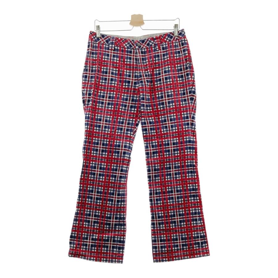 Callaway（キャロウェイ） 起毛 ストレッチパンツ チェック柄 レッド系