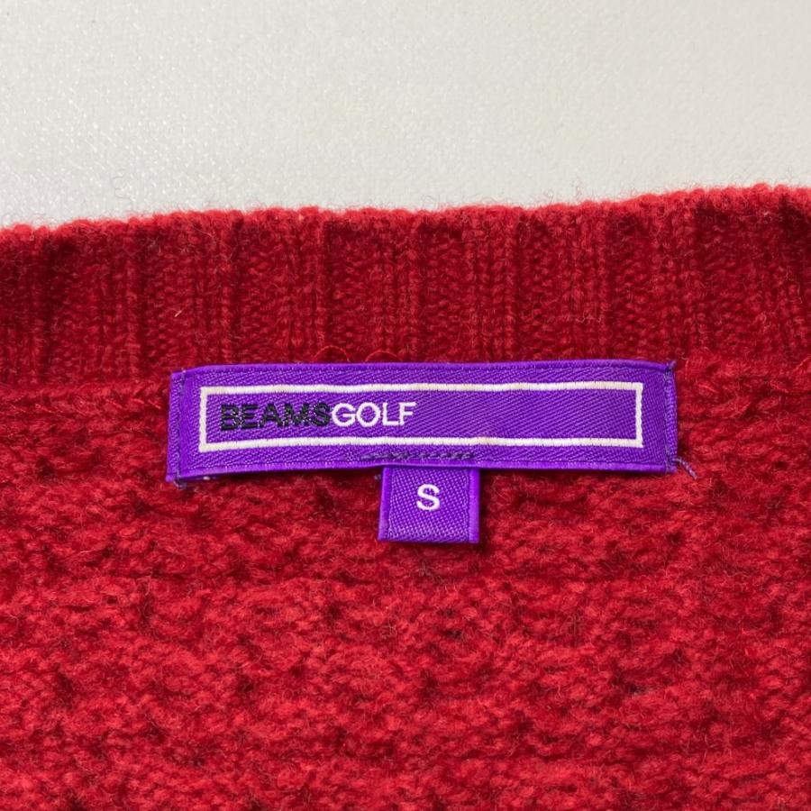 サイズ：S BEAMS GOLF ビームスゴルフ 裏地付 ニット ジップジャケット