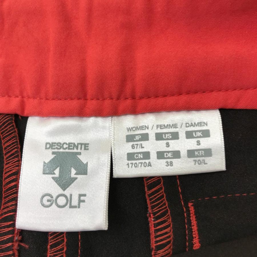 DESCENTE GOLF デサントゴルフ スカート レッド系 L ゴルフウェア