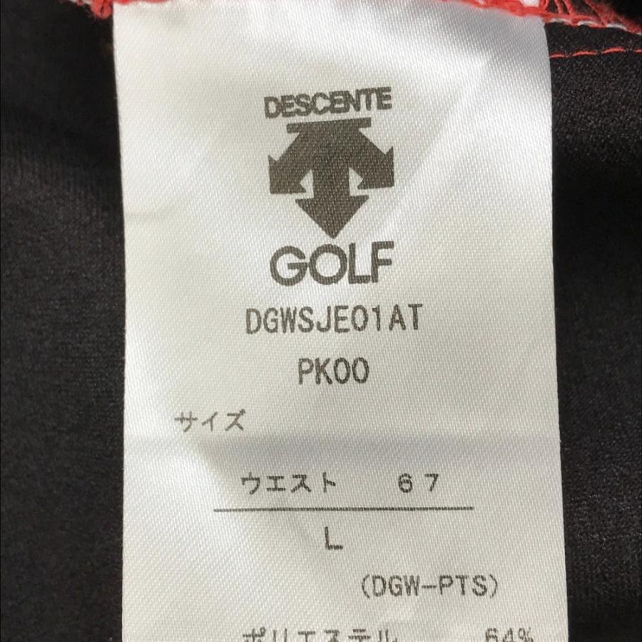 DESCENTE GOLF デサントゴルフ スカート レッド系 L ゴルフウェア