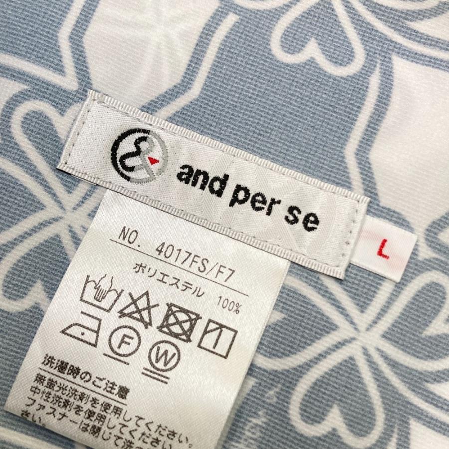 and per se（アンパスィ） スカート 総柄 ネイビー系 L ゴルフウェア