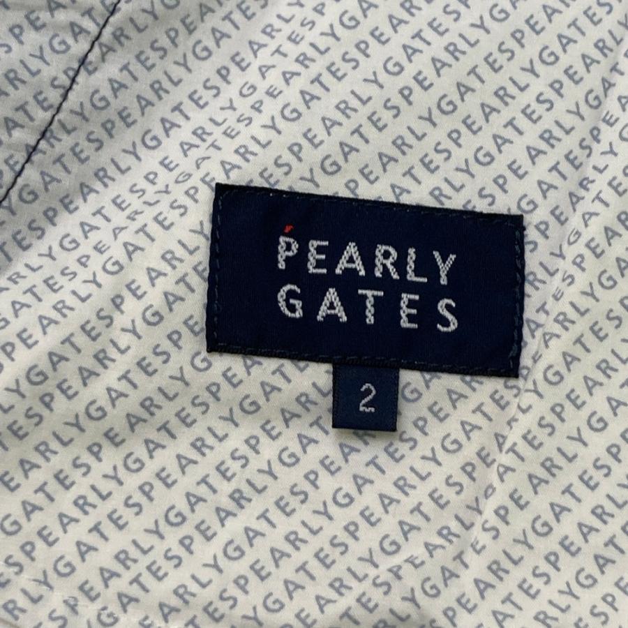 PEARLY GATES パーリーゲイツ  ショートパンツ シアサッカー  ネイビー系 2 ゴルフウェア レディースの画像
