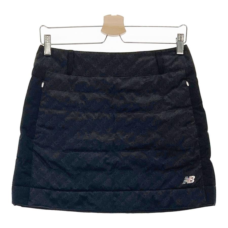 NEW BALANCE ニューバランス 中綿 ナイロン スカート 総柄 ブラック系  