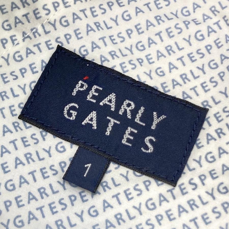 PEARLY GATES パーリーゲイツ 2022年モデル ストレッチパンツ チェーン ロゴ 総柄 ホワイト系 1 ゴルフウェア レディースの画像