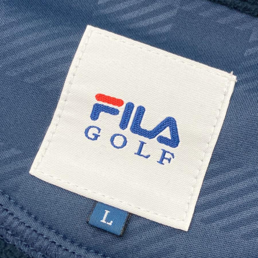 FILA GOLF フィラゴルフ IK4AM227D 裏起毛 ジップジャケット チェック柄 ネイビー系 L ゴルフウェア メンズ｜stst-used｜04