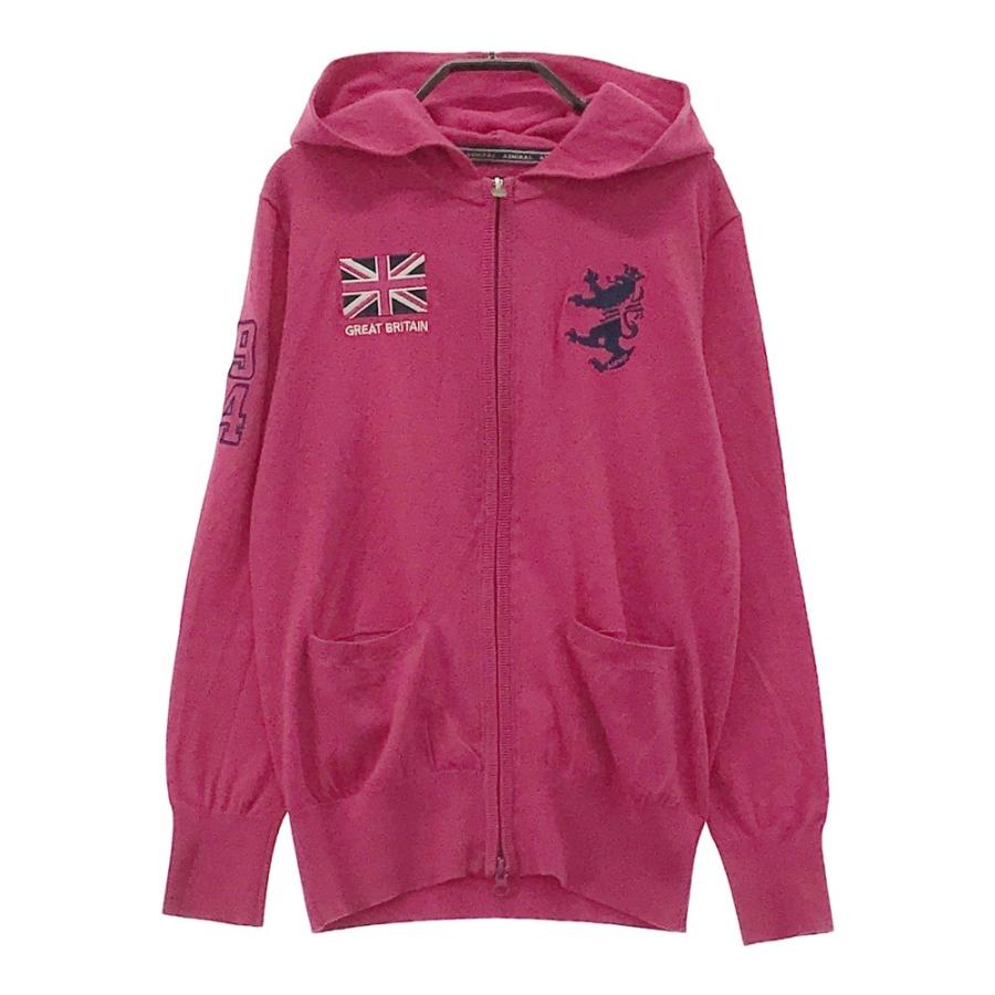 Admiral ジップパーカー　レディースM Admiral（アドミラル） ニットジップパーカー ピンク系 M ゴルフウェア