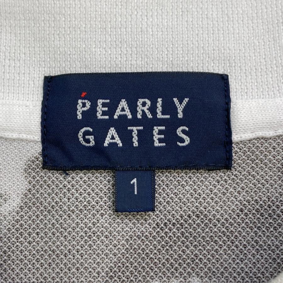PEARLY GATES パーリーゲイツ 2022年モデル 半袖ポロシャツ 迷彩柄 カモフラ グレー系 1 ゴルフウェア レディースの画像