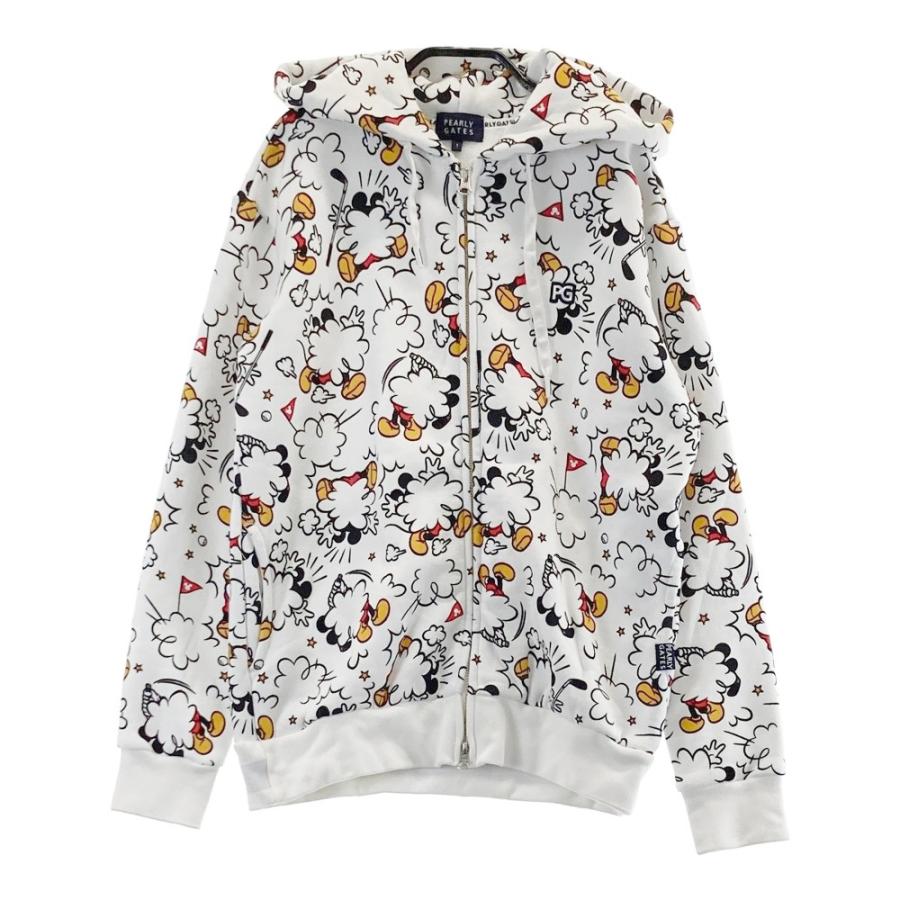 PEARLY GATES パーリーゲイツ ×Disney 裏起毛 ジップパーカー ミッキー 