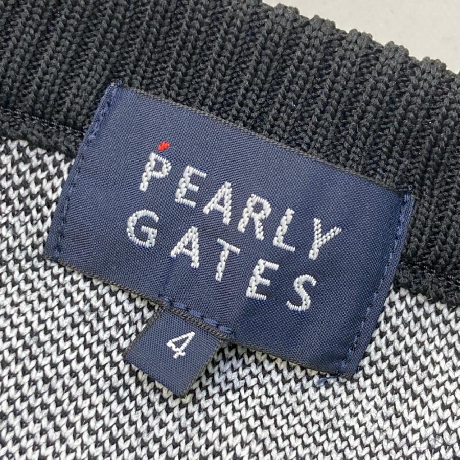 PEARLY GATES パーリーゲイツ  ウール混 ニットセーター カモフラ 迷彩柄 ブラック系 4 ゴルフウェア メンズ｜stst-used｜03