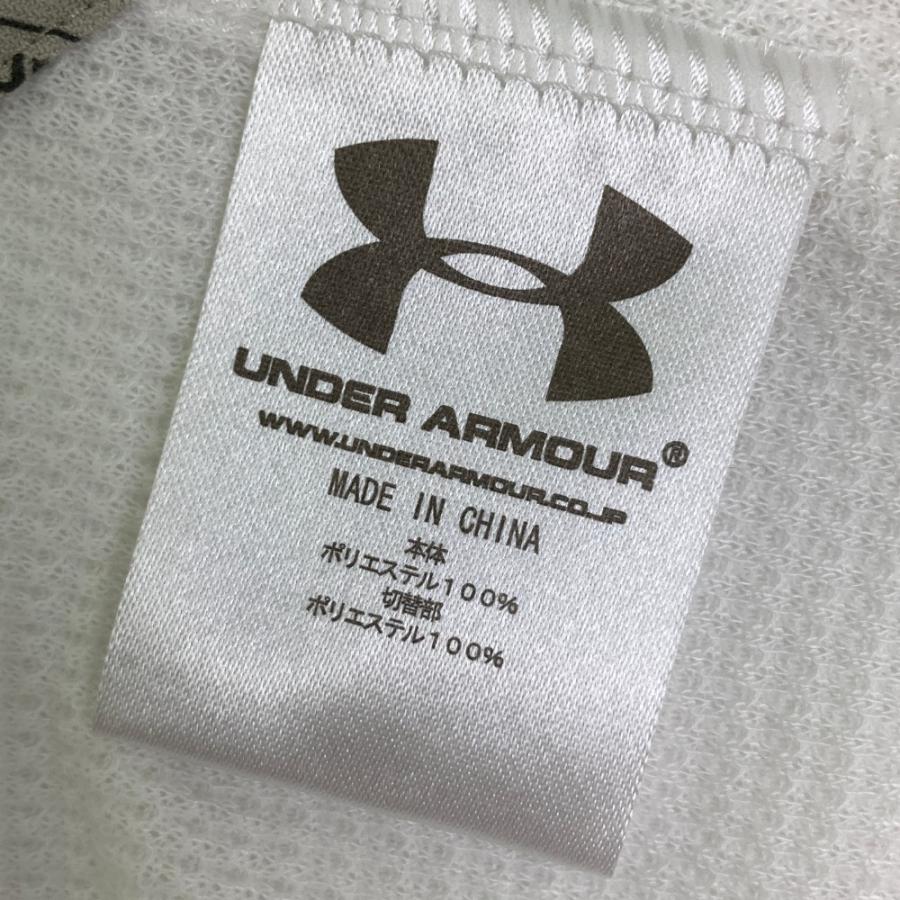 【新品】UNDER ARMOUR アンダーアーマー  ハーフジップ長袖Ｔシャツ  ホワイト系 MD ゴルフウェア メンズ｜stst-used｜04