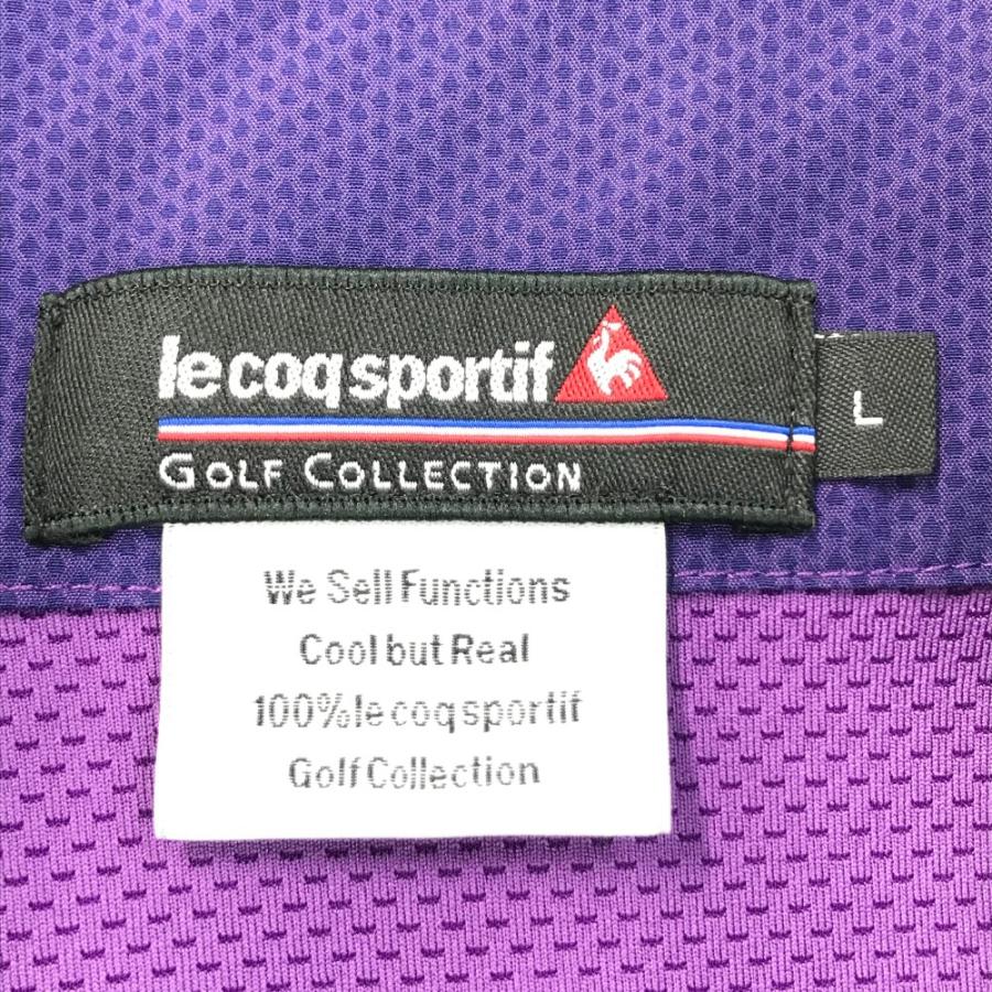 LECOQ GOLF ルコックゴルフ  ハーフジップ 半袖ブルゾン  パープル系 L ゴルフウェア メンズ｜stst-used｜04