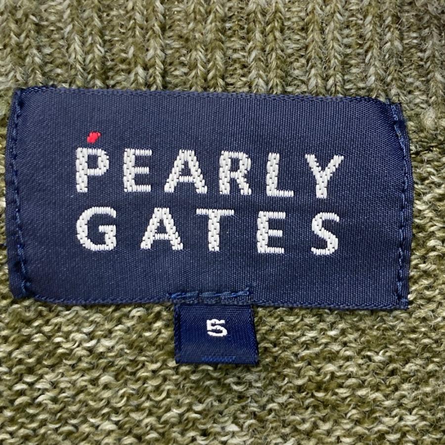 PEARLY GATES パーリーゲイツ × Mr.MEN LITTLE MISS ウール混 ニットセーター  カーキ系 5 ゴルフウェア メンズ｜stst-used｜03