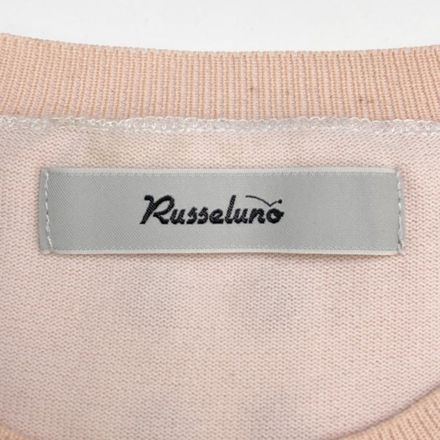 Russeluno（ラッセルノ） クルーネック長袖ニットセーター ピンク系 4