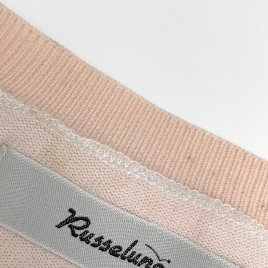 希少サイズ 美品 ラッセルノ 長袖ニット セーター ゴルフウェア サイズ5 L Russeluno（ラッセルノ） クルーネック長袖ニットセーター ピンク系 4