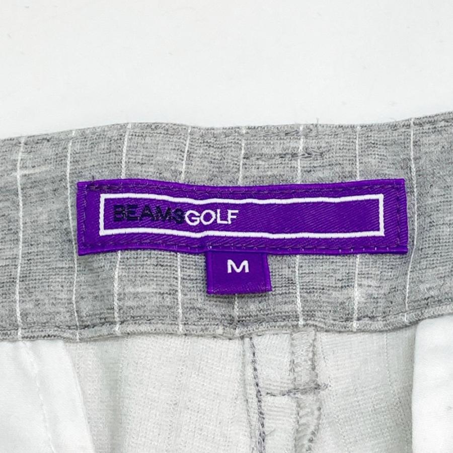 BEAMS GOLF（ビームス ゴルフ） クロップドパンツ ストライプ柄 グレー