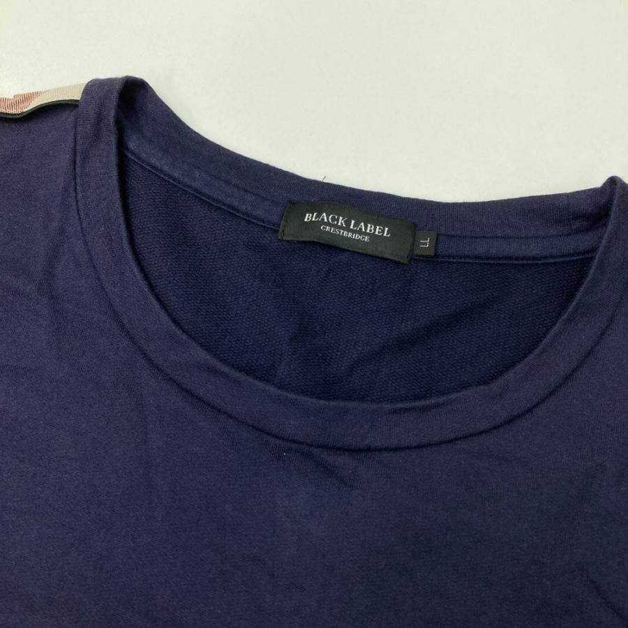 BLACK LABEL CRESTBRIDGE ブラックレーベル クレストブリッジ 51P13-403-28 半袖Tシャツ 袖ロゴ ネイビー系 LL メンズ｜stst-used｜05