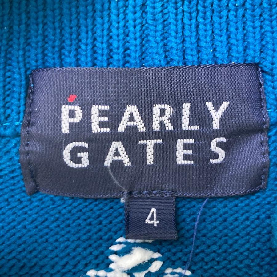 PEARLY GATES パーリーゲイツ ニット ジップ ジャケット ブルー系 4 