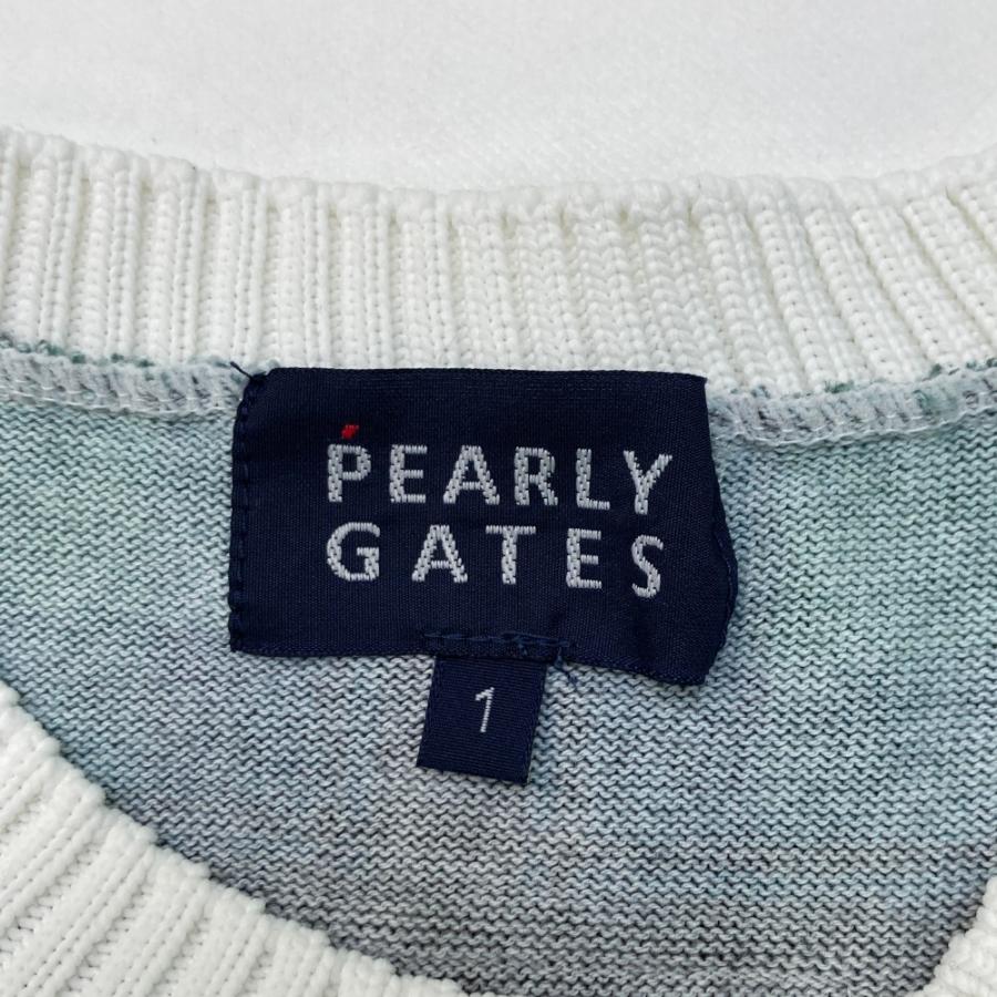 PEARLY GATES（パーリーゲイツ） ニットセーター チェック柄 グリーン