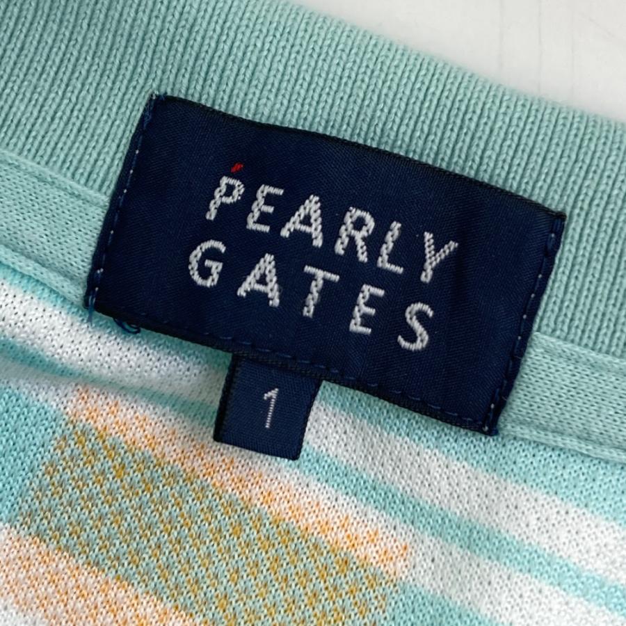 PEARLY GATES パーリーゲイツ  半袖ワンピース ボーダー柄 ブルー系 1 ゴルフウェア レディース_2