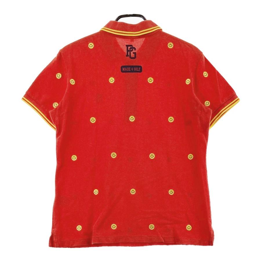 PEARLY GATES パーリーゲイツ 半袖ポロシャツ ニコちゃん 総柄