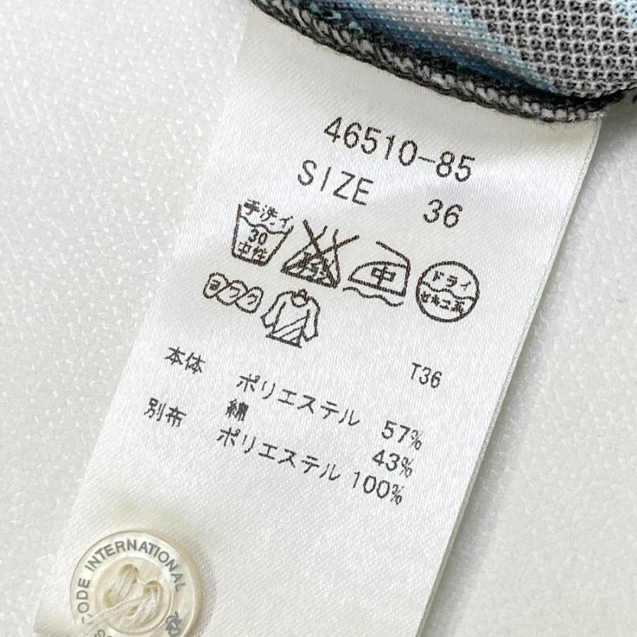 ZOY（ゾーイ） 半袖ワンピース ストライプ柄 ネイビー系 36 ゴルフ