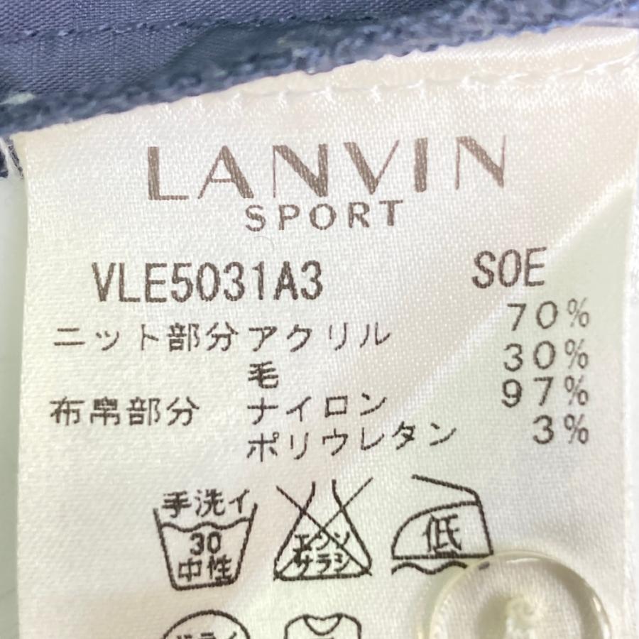 LANVIN SPORT ランバン スポール  フード付 フルジップ 切替 半袖ワンピース ボーダー柄 ネイビー系 38 ゴルフウェア レディース｜stst-used｜06