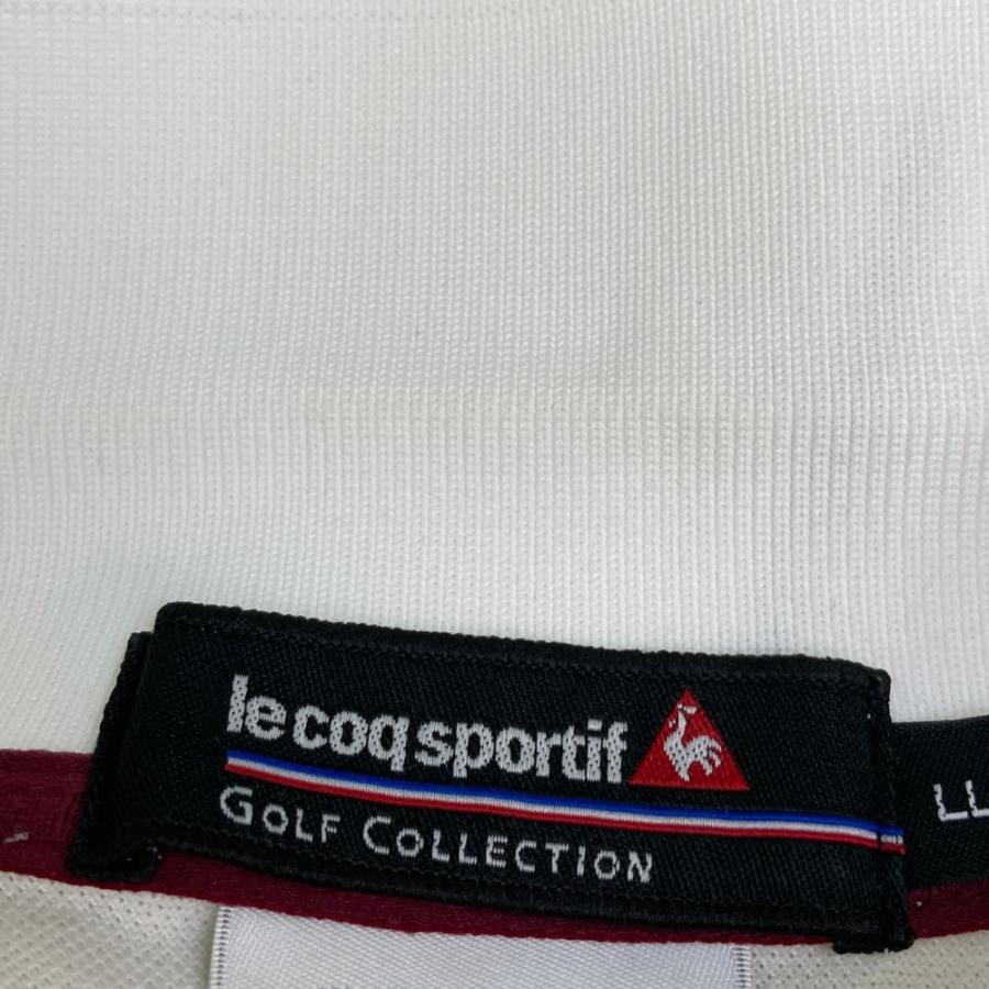 LECOQ GOLF ルコックゴルフ  半袖ポロシャツ 刺繍  ホワイト系 LL ゴルフウェア メンズ｜stst-used｜07