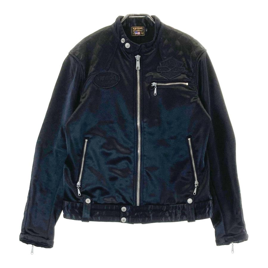 【バンソン】ライダースジャケット スカル コットン ボディング 黒 M バンソン】ライダースジャケット スカル コットン ボディング 黒 M