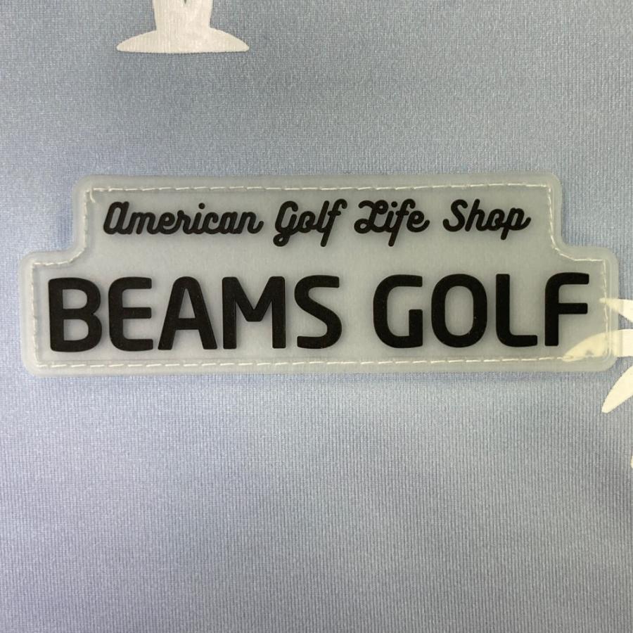 BEAMS GOLF ビームスゴルフ 半袖ポロシャツ ヤシの木 総柄 BEAMS GOLF ビームスゴルフ 半袖ポロシャツ ヤシの木 総柄