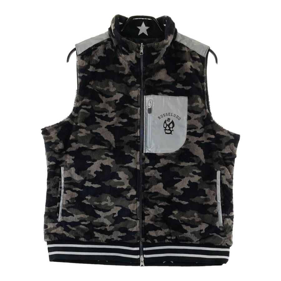 RUSSELUNO ラッセルノ リバーシブル 中綿ベスト ブラック系 6 ゴルフ  