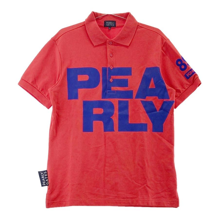 PEARLY GATES パーリーゲイツ 半袖ポロシャツ ロゴプリント レッド系 5