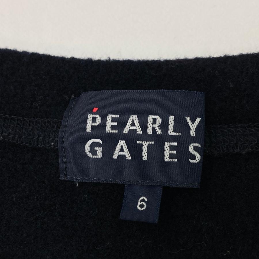 PEARLY GATES パーリーゲイツ  ウール混 半袖プルオーバー  ネイビー系 6 ゴルフウェア メンズ｜stst-used｜03