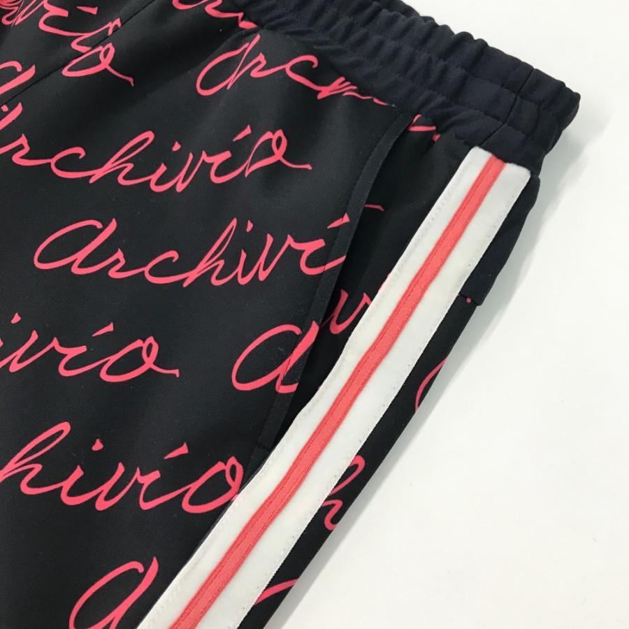 archivio（アルチビオ） ストレッチパンツ ロゴ総柄 ブラック系 36