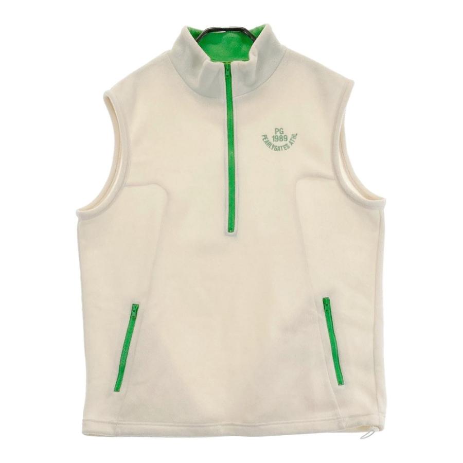 PEARLY GATES パーリーゲイツ ハーフジップ フリースベスト ホワイト系  